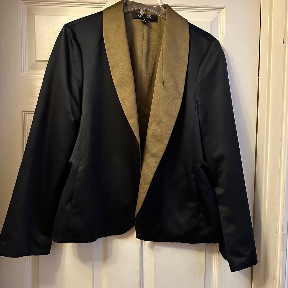 Kasper || Open Faced Blazer & Pants Set || Size 16 || Polyester